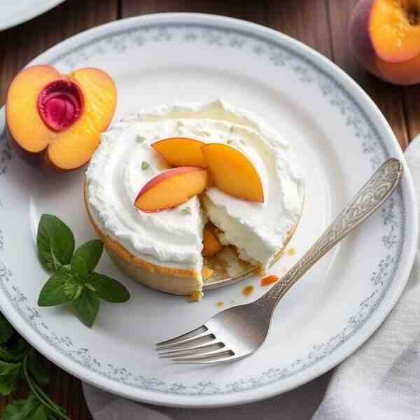 Нежнейший творожный пирог с персиками Светланка